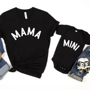 Mama & Mini Classic Matching Black T-Shirt & Bodysuits maternity leggings online