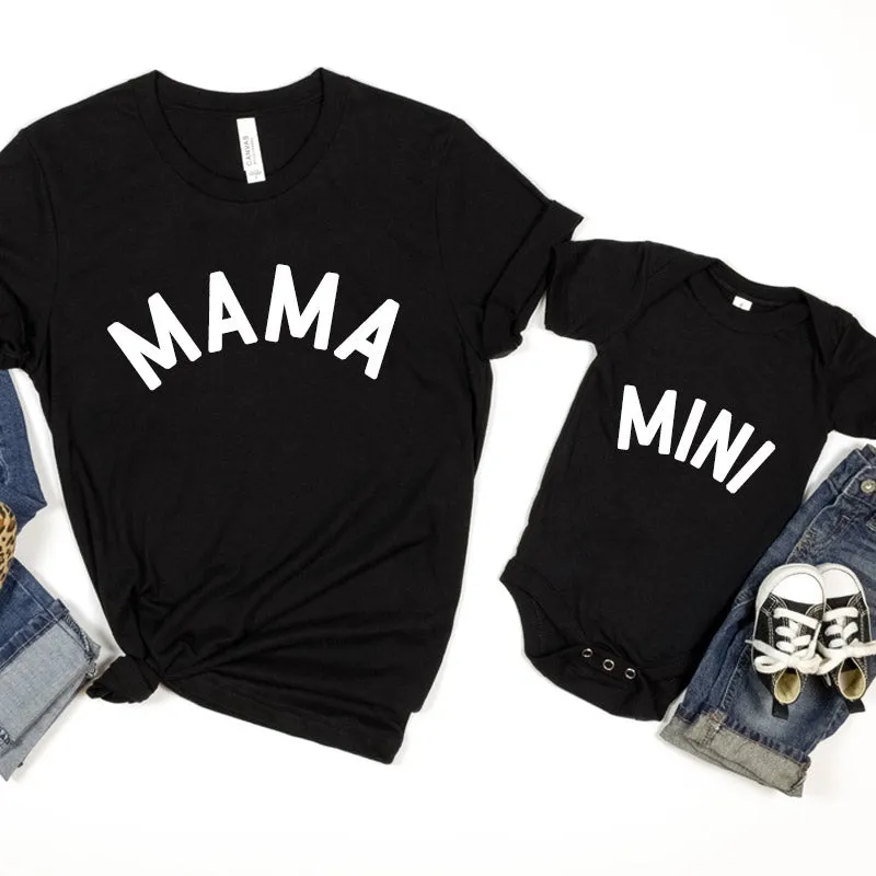 Mama & Mini Classic Matching Black T-Shirt & Bodysuits maternity leggings online