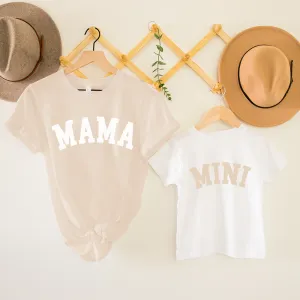 Mama & Mini College Matching Sand/White T-Shirts pregnancy jeans best price