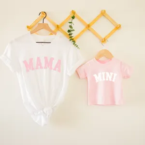 Mama & Mini College Matching White/Pink T-Shirts discount mum dresses