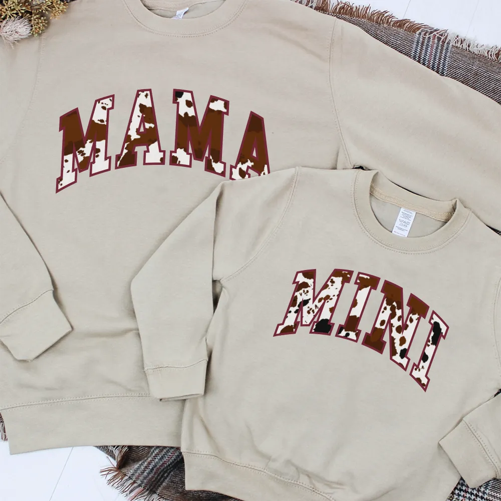 Mama & Mini Cowboy Varsity Matching Sweatshirts discount mum dresses