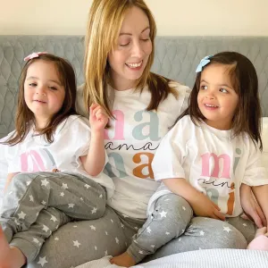 Mama & Mini Dream Block Matching Grey/White Star Pyjamas pregnancy jeans best price