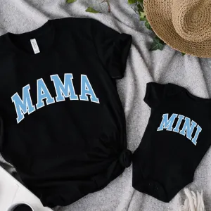 Mama & Mini Essential Varsity Matching T-Shirts & Baby Vest pregnancy jeans best price