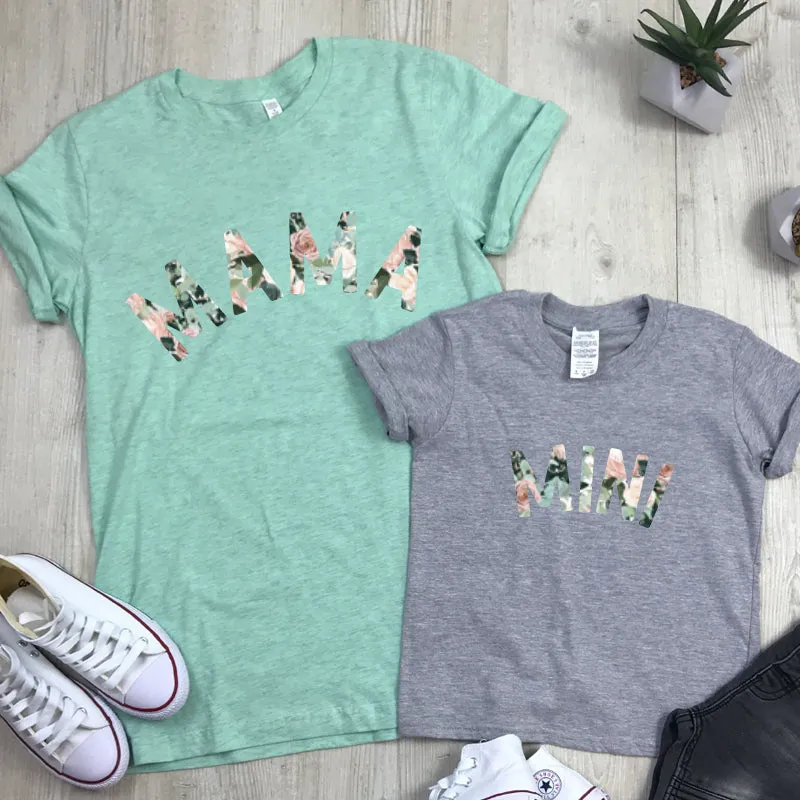 Mama & Mini Floral Matching T-Shirts maternity leggings online