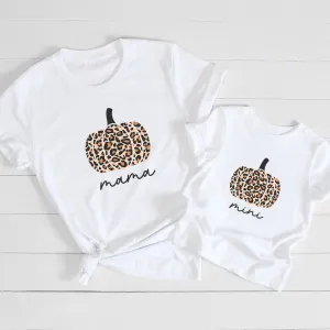 Mama & Mini Leopard Pumpkin Matching T-Shirts maternity leggings online