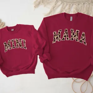 Mama & Mini Leopard Varsity Matching Sweatshirt postpartum clothes sale