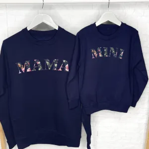 Mama & Mini  Matching Winter Floral Print Sweatshirts nursing tops best deals