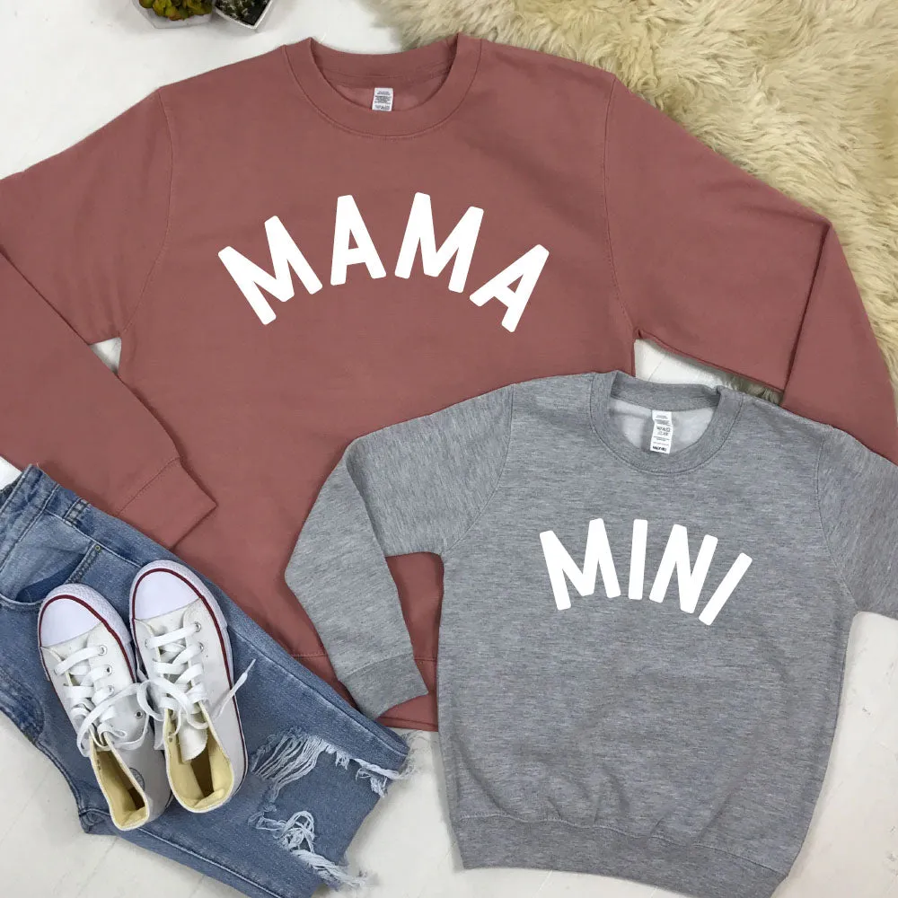 Mama & Mini Mum & Kid Matching Sweatshirts (MRK X) baby bump outfits discount
