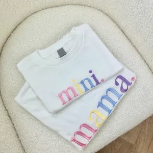 Mama & Mini Pastel Embroidered White T-shirts maternity dresses promo