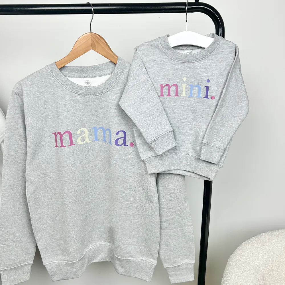 Mama & Mini Pastel Heather Grey Sweatshirts postpartum clothes sale
