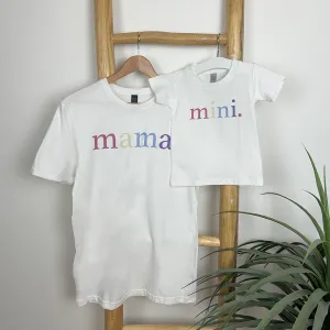 Mama & Mini Pastel White T-Shirts pregnancy jeans best price