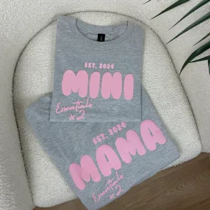 Mama & Mini Puffy Graphic T-Shirts discount mum dresses
