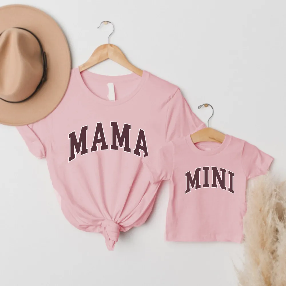 Mama & Mini Spring Varsity Matching Spirit T-Shirts pregnancy jeans best price