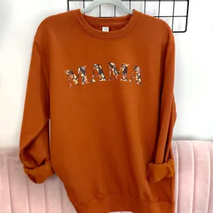 Mama Autumn Floral Print Sweatshirt postpartum clothes sale