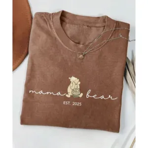 Mama Bear Hunny Personalised Year T-Shirt pregnancy jeans best price