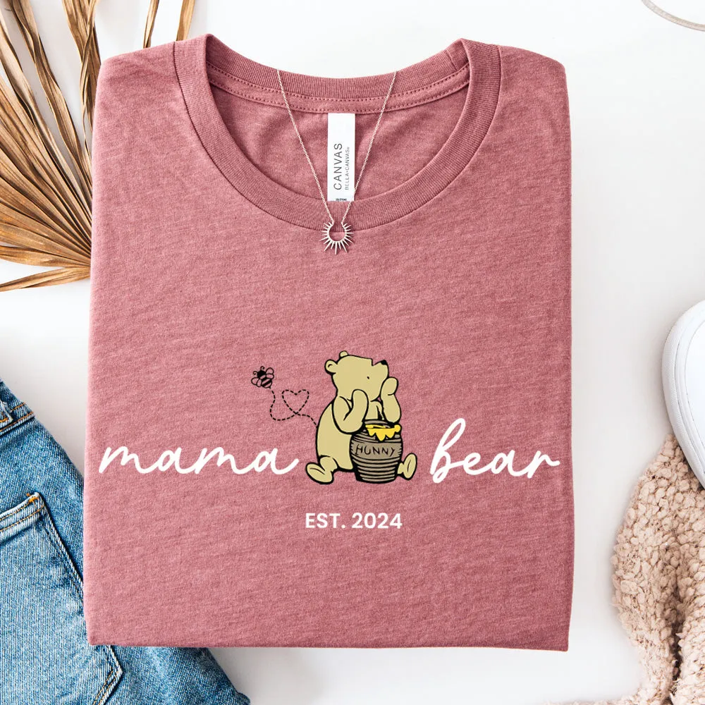 Mama Bear Hunny Personalised Year T-Shirt
