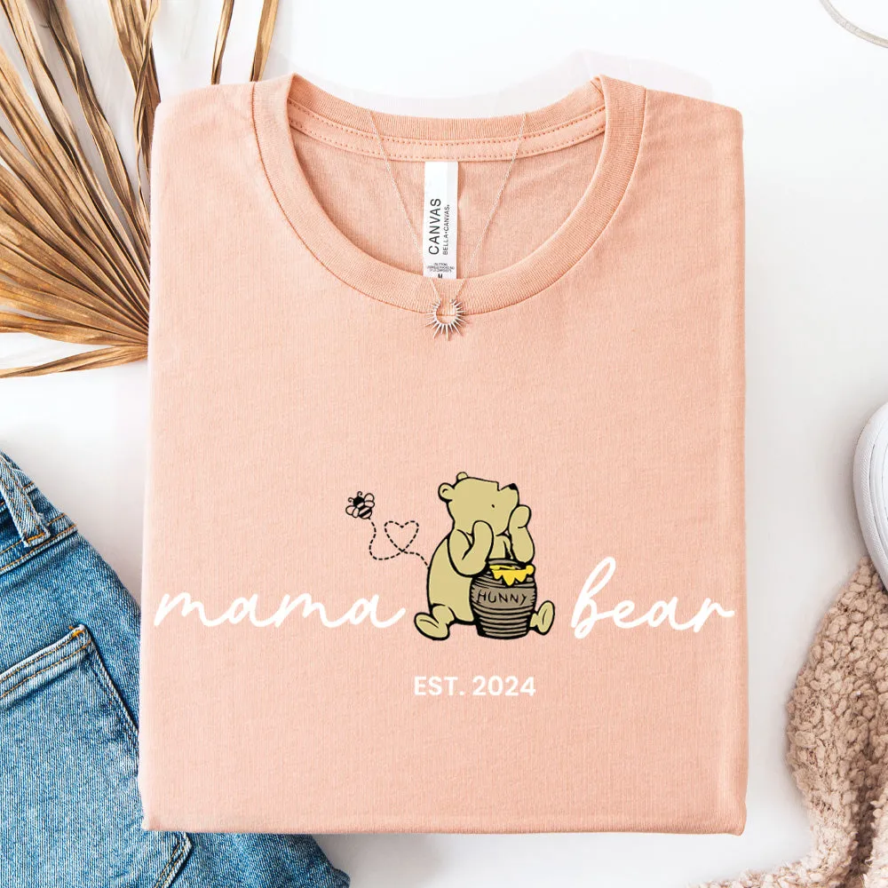 Mama Bear Hunny Personalised Year T-Shirt