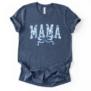 Mama Blue Floral Coquette Bow T-Shirt pregnancy jeans best price