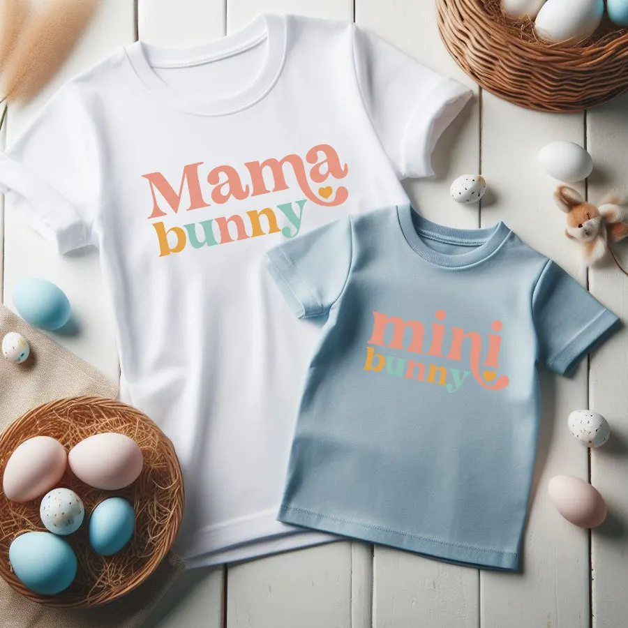 Mama Bunny/Mini Bunny Matching T-Shirts- White/Blue maternity leggings online