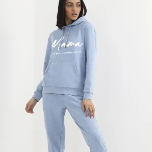 Mama Everyday Drawstring Lounge Tracksuit Pastel Blue postpartum clothes sale