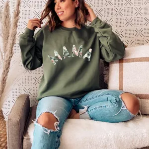 Mama Floral Print Sweatshirt postpartum clothes sale