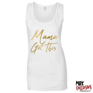 Mama Got This - White/Gold Vest (MRK X) mens dad clothes online