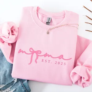 Mama In A Bow Year Established Sweatshirt postpartum clothes sale