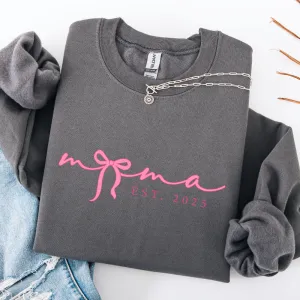 Mama In A Bow Year Established Sweatshirt postpartum clothes sale