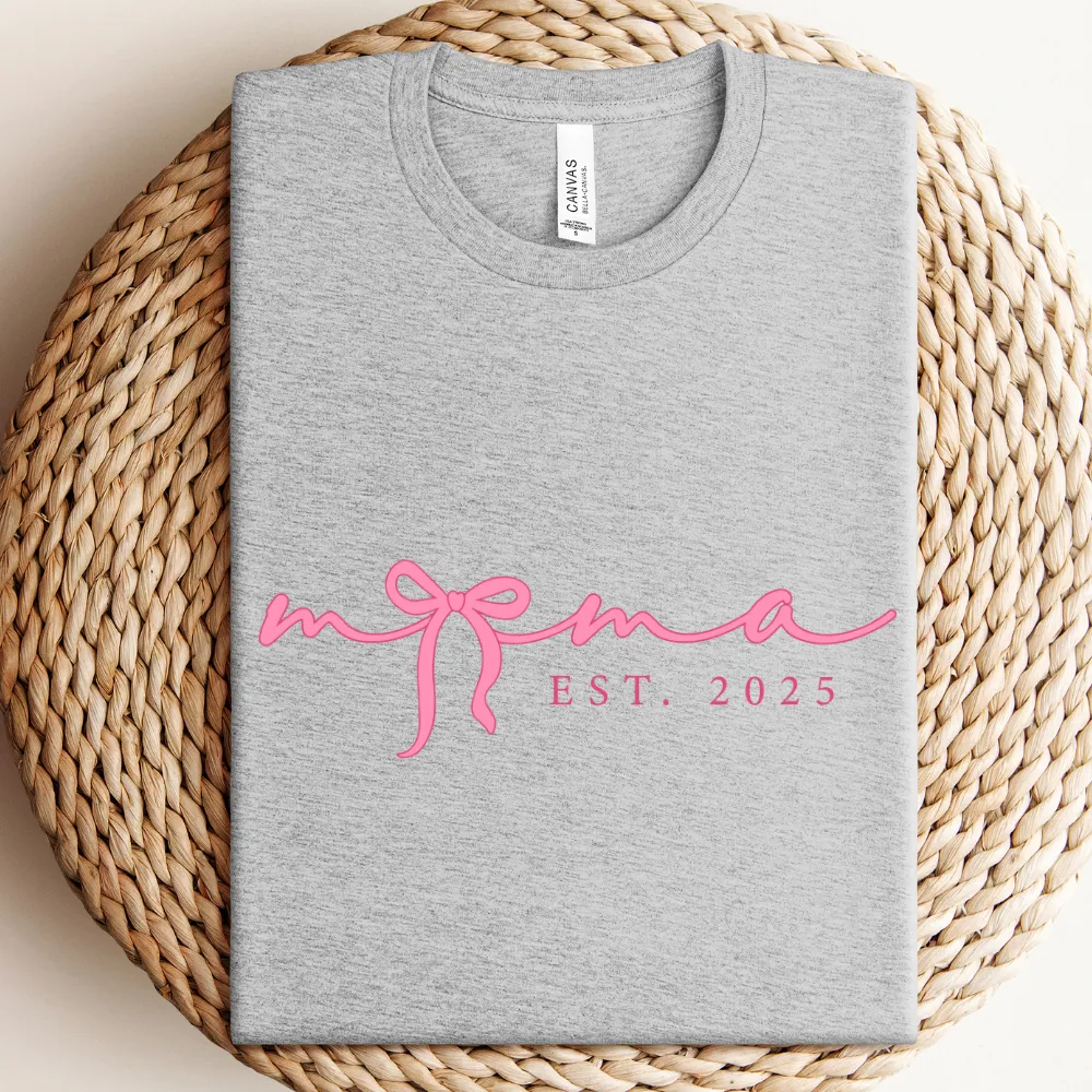 Mama In A Bow Year Established T-Shirt