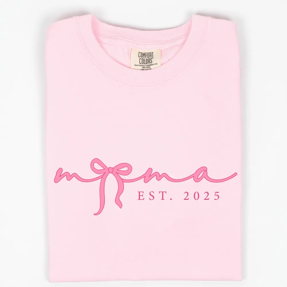 Mama In A Bow Year Established T-Shirt