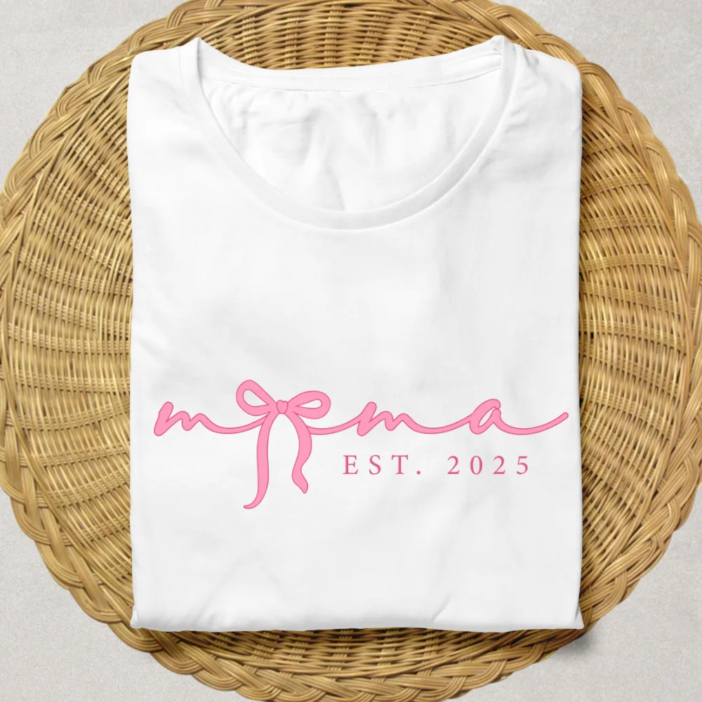 Mama In A Bow Year Established T-Shirt