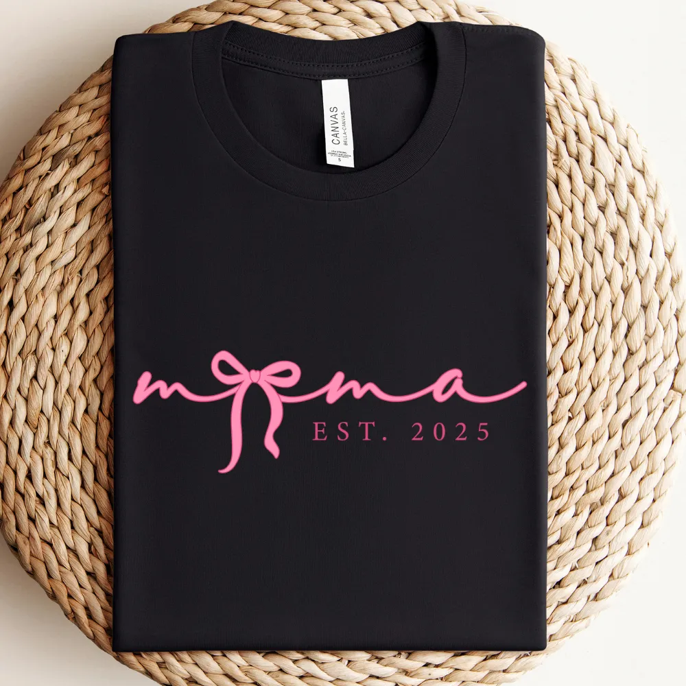Mama In A Bow Year Established T-Shirt