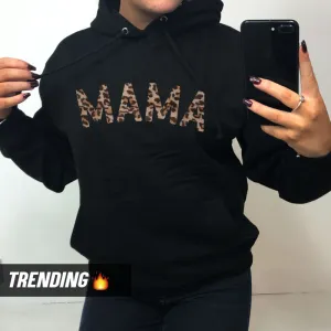 Mama Leopard Hoodie 00 (MRK X) mum jeans promo