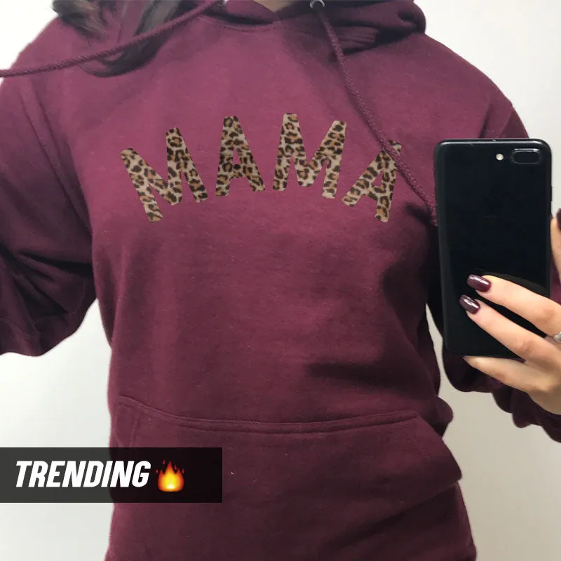 Mama Leopard Hoodie 00 (MRK X) mum jeans promo