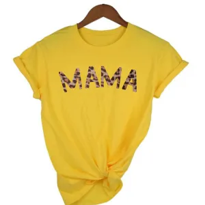 Mama Leopard T-Shirt 00 (MRK X) mum blouses clearance