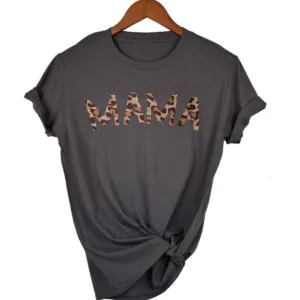 Mama Leopard T-Shirt 00 (MRK X) mum blouses clearance