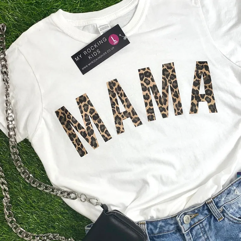 Mama Leopard T-Shirt 00 (MRK X) mum blouses clearance