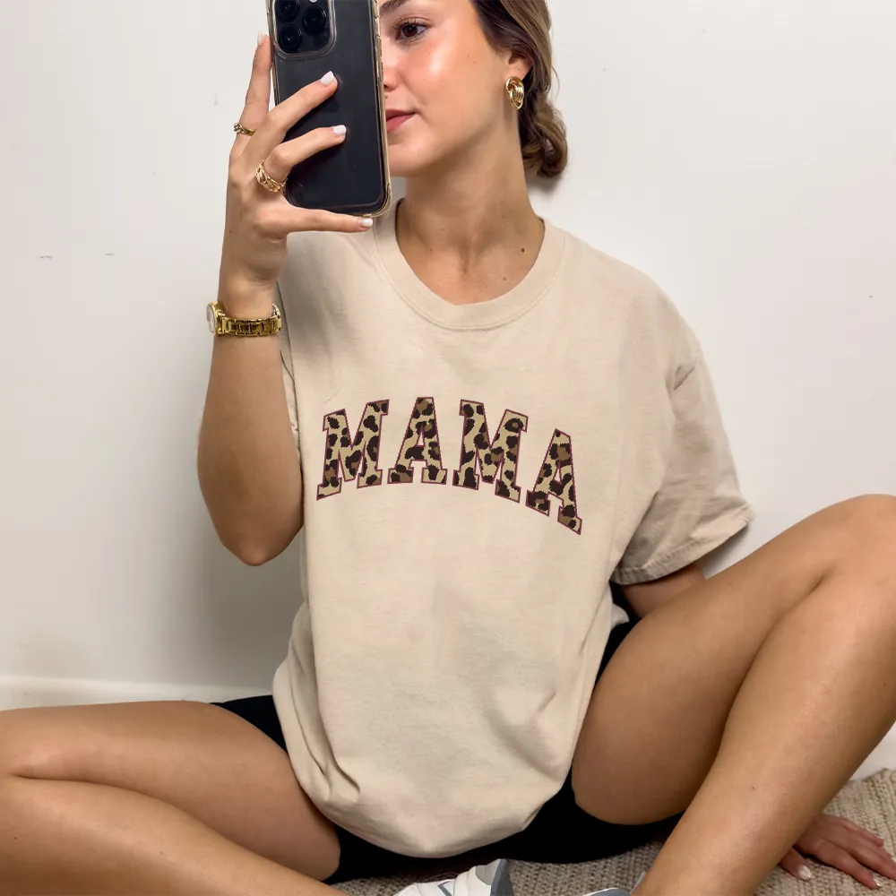Mama Leopard Varsity T-Shirt