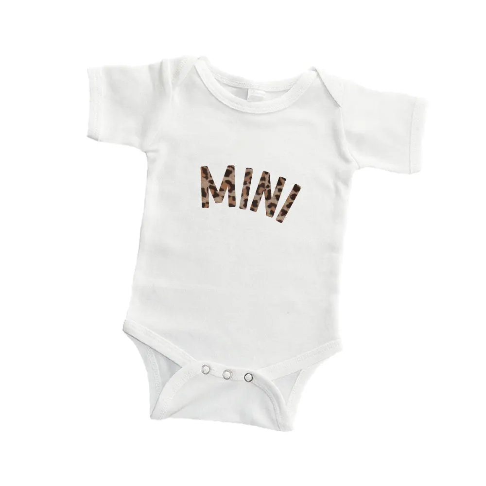 Mama, Midi & Mini Leopard Matching White Tops/Baby Vest