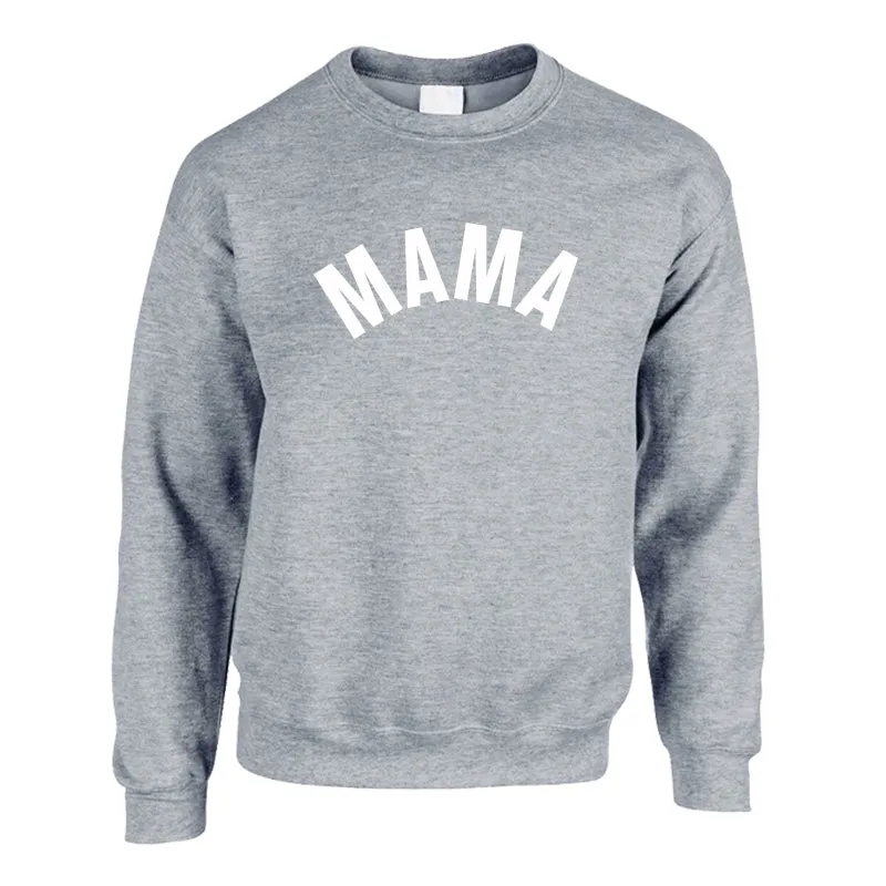 Mama, Nannie & Mini Basic Mum & Kid Matching Heather Grey Sweatshirts (MRK X)