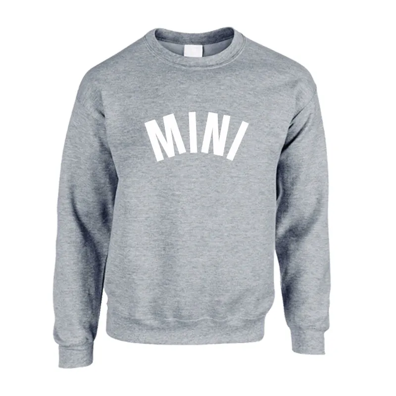 Mama, Nannie & Mini Basic Mum & Kid Matching Heather Grey Sweatshirts (MRK X)