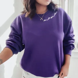 Mama Neck Slogan Crew Sweatshirt postpartum clothes sale
