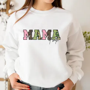 Mama Of Both Pink & Camo Sweatshirt mum jeans promo