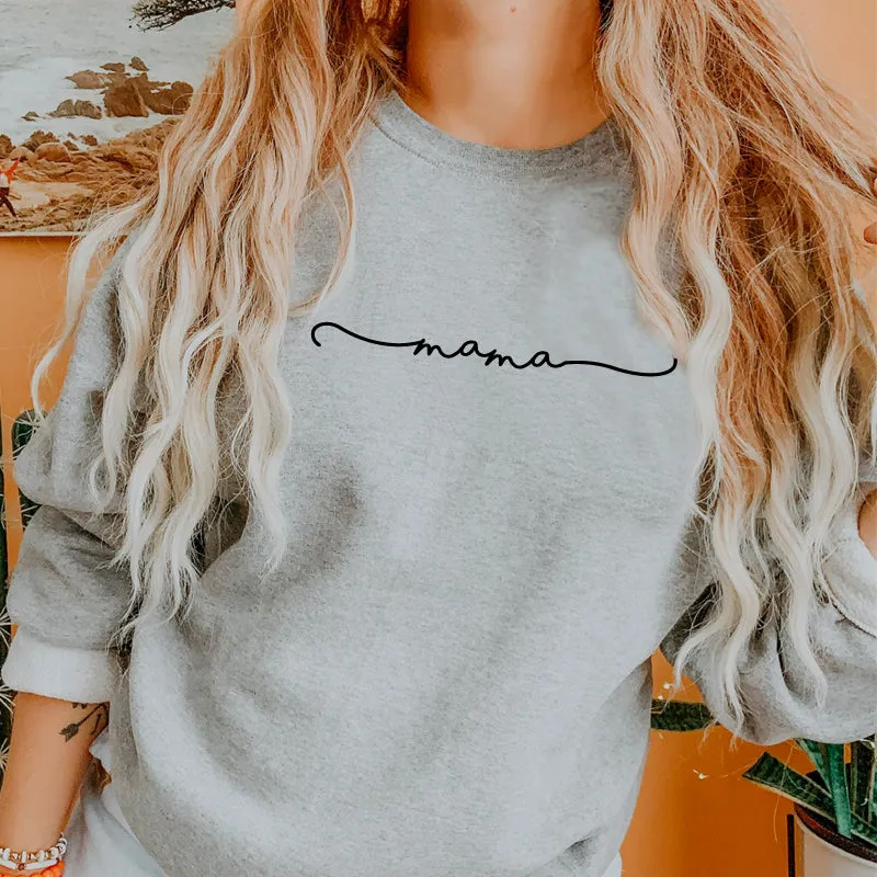 Mama Retro Script Sweatshirt maternity dresses promo