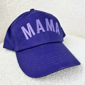 Mama Tonal Embroidered Caps Purple/Purple maternity wear outlet