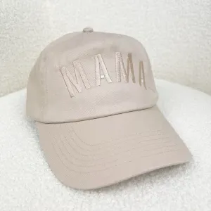 Mama Tonal Embroidered Caps Sand/Sand maternity wear outlet
