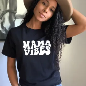 Mama Vibes Groovy T-Shirt mum blouses clearance