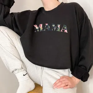 Mama Winter Floral Print Sweatshirt postpartum clothes sale