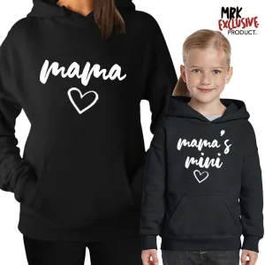 Mama/Mamas Mini Mum & Kid Matching Black Hoodies (MRK X) breastfeeding tops cheap