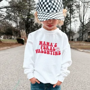 Mama's Feral Valentine Kids Sweatshirt girls skirts clearance